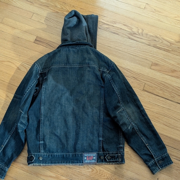 GAP Lightweight Blue and Gray Shirt Jacket - Picture 4 of 6